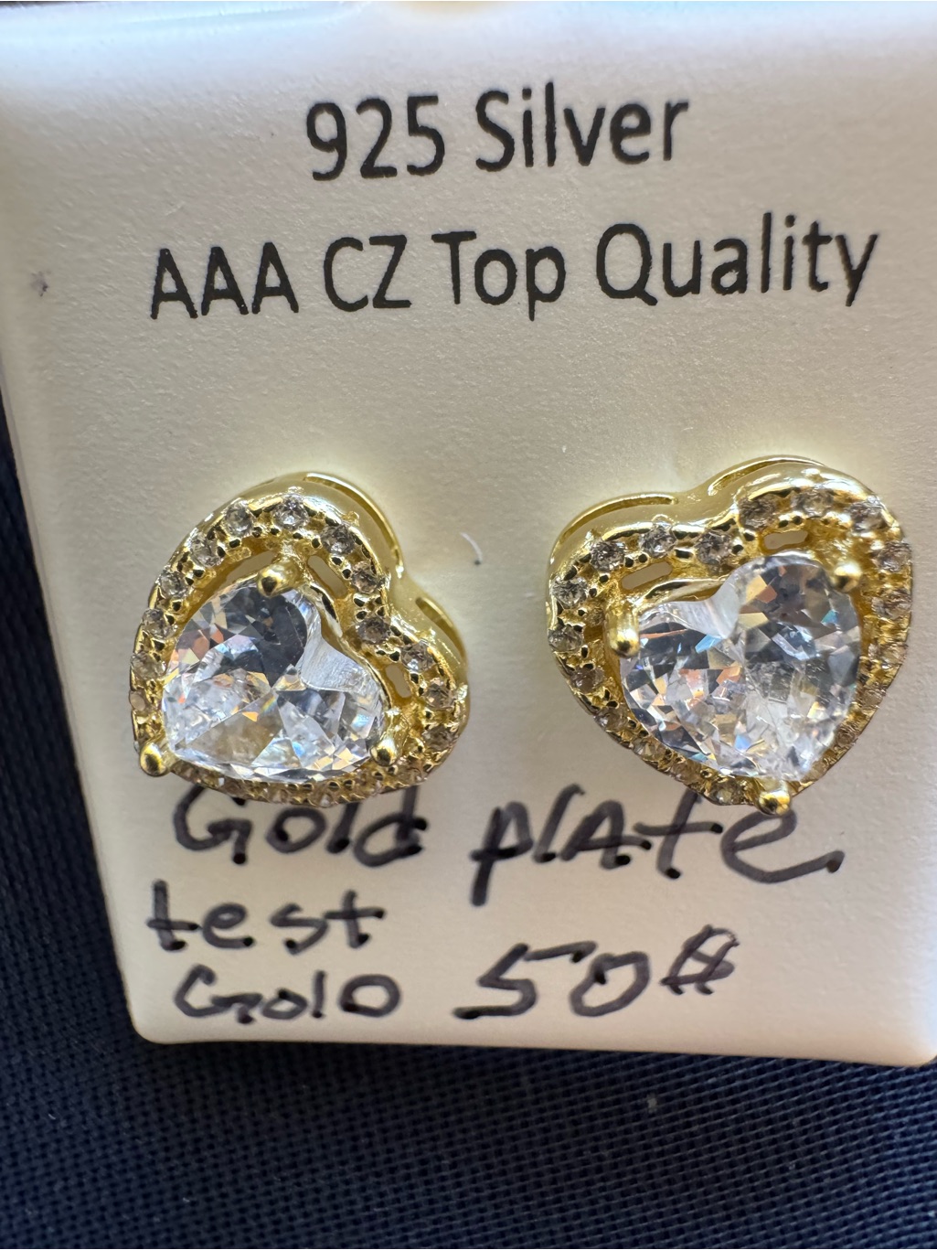 925 Test Gold Acid Test Earrings